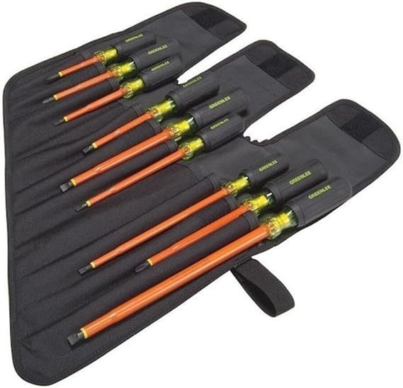 Greenlee - Screwdriver,Insulated 9Pc, Professional Hand Tools (0153-01-INS),Black