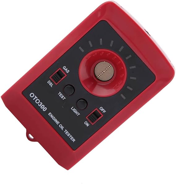 Oil Analyzer Engine Oil Quality Tester for Gasoline Engines Compact Portable Oil Condition Detector with 10 LED Indicator for Carbon Deposition Detection