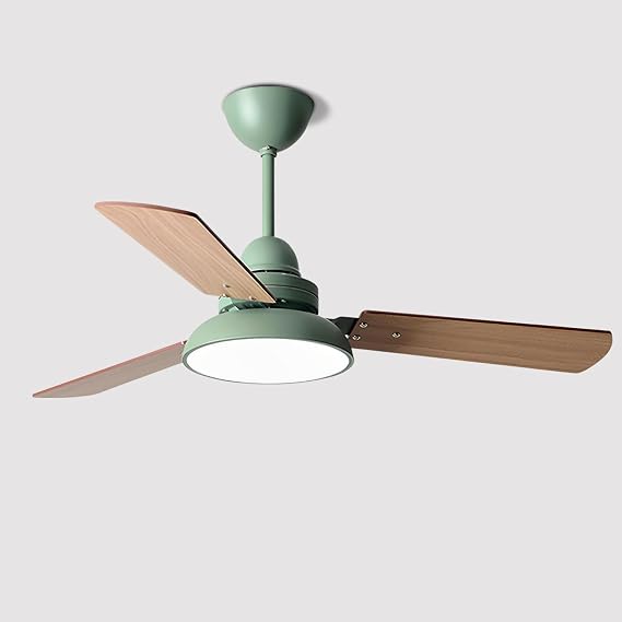 Modern Remote Ceiling Fan With Light 24W LED Dimmable Ceiling Fan Lighting 6 Speeds Quiet Ceiling Fan For Living Room Dining Room Restaurant Bedroom Ceiling Fan Light 3 Plywood Blades