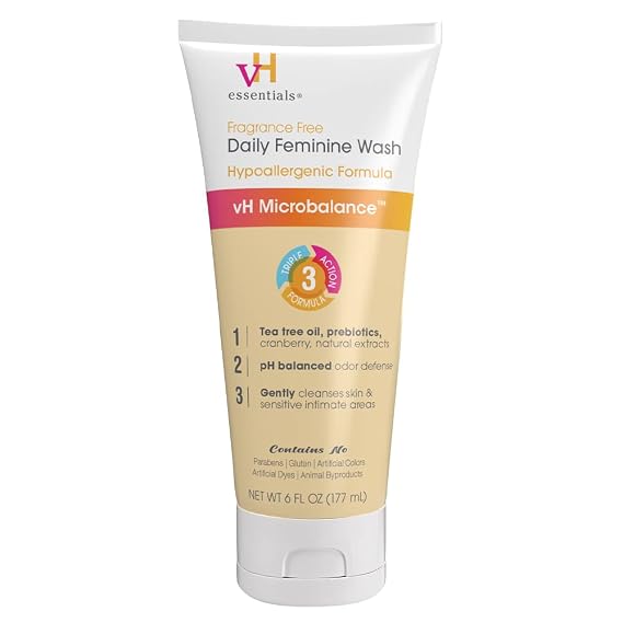 vH essentials Daily Feminine Wash, Fragrance-Free, 6 fl oz
