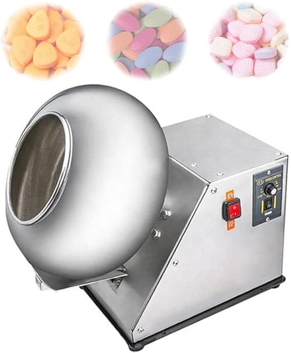 Automatic Tablet Coating Machine Chocolate Coating Machine Sugar Coating Pan Table Top Small Commercial Mini Chocolate Panning MachineCoater Sugar Pan Peanut Nut Coating Machine