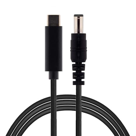 cablecc Type C USB-C Input to Rectangle 5.5x2.1mm Power PD Charge Cable for Laptop Notebook(5.5x2.1mm)