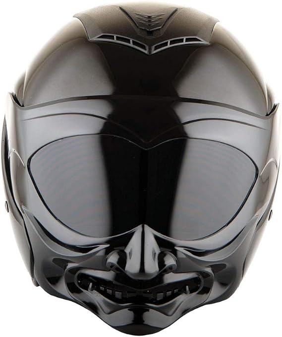 Martian Motorcycle Open Face Fiber Glass Dual Visor Helmet Scooter Classical Knight Bike Samurai HB_609 with One Extra Clear Shield