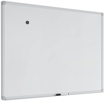 U Brands Magnetic Dry Erase Board White Board, White Porcelain Aluminum Frame, 36" x 48"