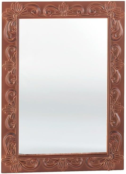 The Lakeside Collection Carved Wooden Decor Accents - Walnut Wall Mirror