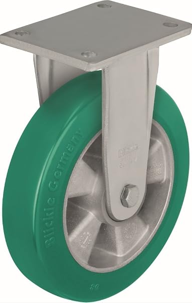 Blickle BO-ALST 200K Fixed Caster, 7.87" Wheel Diameter, 1540 lb. Load Capacity