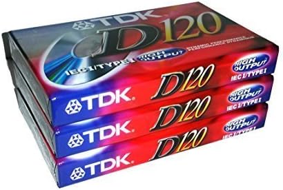 TDK Audio Cassette Tapes, 3 Pack, Red, 180 Minutes, Cassette