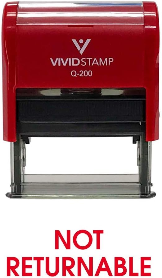 Not Returnable Office Self Inking Rubber Stamp (Red Ink) - Medium