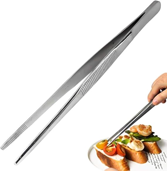 Barbecue Tong Tweezers stainless steel barbecue chef curling iron, professional kitchen tweezers, long handle food tweezers, multifunctional barbecue tweezers, barbecue tongs 30 cm