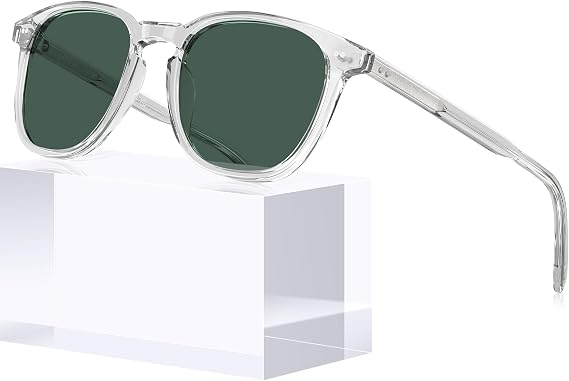 CARFIA Retro Small Medium Face Acetate Keyhole Polarized Womens Sunglasses