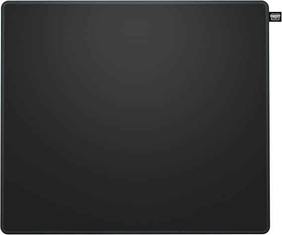 CHERRY XTRFY GP5, M Fabric Gaming Mouse Pad (320 x 270 x 3 mm), Smooth Speed Pad for Precision, Stitched Edges, Non-Slip, Machine-Washable, Black