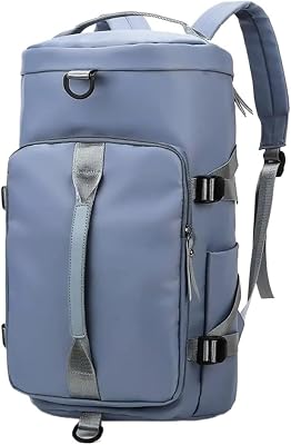SKXMOD Large Capacity Storage Bag Travel Bag Tote Carry On Duffel Luggage Waterproof Backpack Handbag Oxford Shoulder WomenBlue