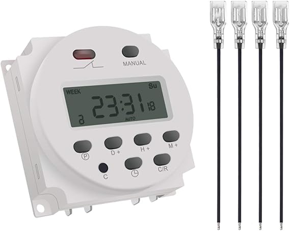 CN101A 12V Timer Switch 7 Days Weekly Programmable Digital Time Relay DC/AC Power Supply Timer