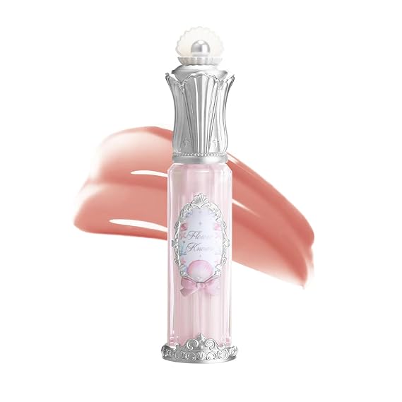 Flower Knows Shell's Jewel Nourishing Lip Glaze, Light Peach Pink | Hyaluronic Acid-Infused Formula, Sheer High-Shine Finish, Vegan (P01 Champagne Pearl)