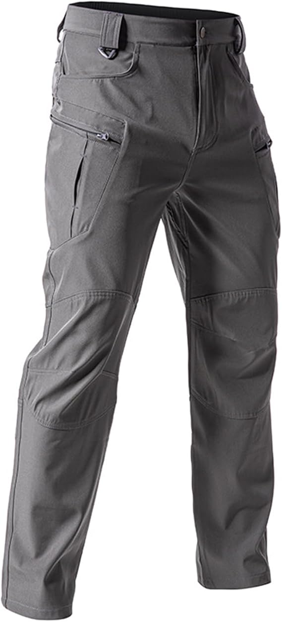 Men’s Tactical Pants Lightweight Casual Work Outdoor Hiking Pants Stretch Ripstop Lightweight Waterproof Multi Pockets Pants