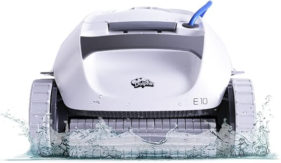 Dolphin (2026 Model) E10 Automatic Robotic Pool Vacuum Cleaner, Active Scrubber Brush, Top Load Filters Access, Ideal for Above-Ground Pools up to 30 FT in Length