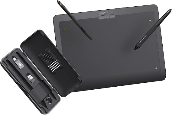 Xencelabs Pen Tablet Medium v2, Drawing Tablet, Studio Level Graphic Tablet, Includes Two v2 Pens, HP Anyware Support, Private Bluetooth 5.0 Wireless Connection for Win/Mac/Linux