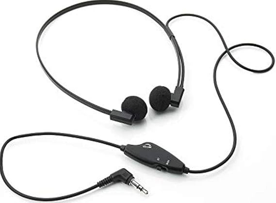 VEC Electronics Spectra SP-VC 5 Deluxe Twin Speaker Transcription Headset, Volume Control and Stereo/Mono Switch, 5 ft. Cord with a 3.5mm Right Angle Stereo Plug, Pouch for Personal Storage