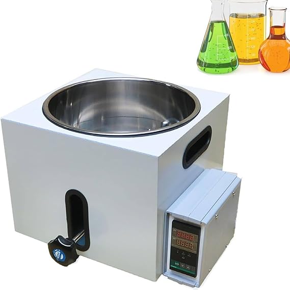Digital Thermostatic Water Bath, Lift Type Lab Water Bath, 2/3/5l Digital Heating Device with Stainless Steel Liner, LED Display & Precise Temperature Control, for Laboratory Chemistry Experiments 2L