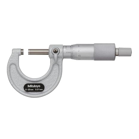 Mitutoyo 103-137, 0-25mm X 0.01mm Outside Micrometer, Ratchet