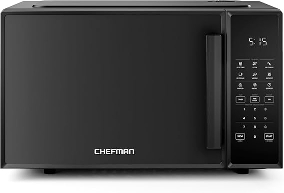 Countertop Microwave Oven 0.9 Cu. Ft., 900 Watts with 10 Power Levels, 6 Cooking Presets with One-Touch Express Cook, Eco Mode, Child Safety Lock, Mute Button - Black