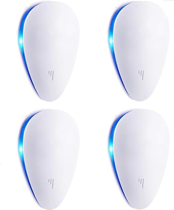 JAR HEADS Ultrasonic Pest Repeller(4 Pack), Electronic Mouse Repeller Plug in Bug Repellent for Control Mice, Mosquitoes, Spiders, Cockroaches, Ants, Bugs, Fleas, Harmless to Pets and Human