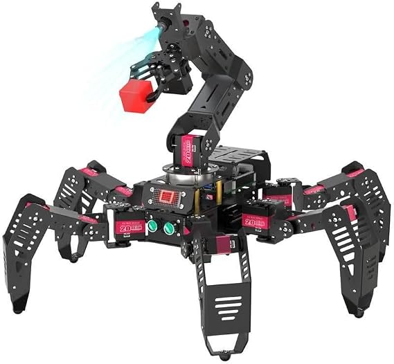 Hexapod AI Robotic Explorer with Vision Arm Ultimate Raspberry Pi 4B Powered Robot Kit