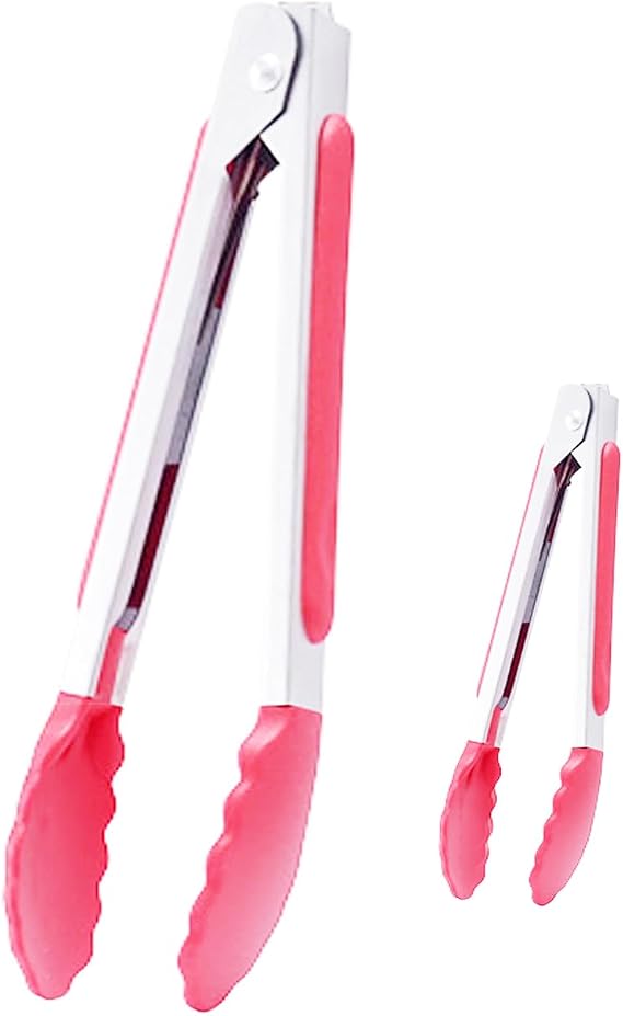 Kitchen Tongs 2 Pack, Red