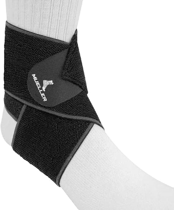 Mueller Easy Grip Adjustable Ankle Wrap, One Size Fits Most