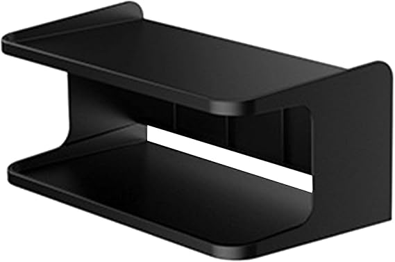 Wall Mounted Nightstand, 2 Tiers Floating Wall Bedside Shelf Space Saver, Bedside for Phones Remotes Lipsticks, Home Bathroom Storage Shelves Display Organizer