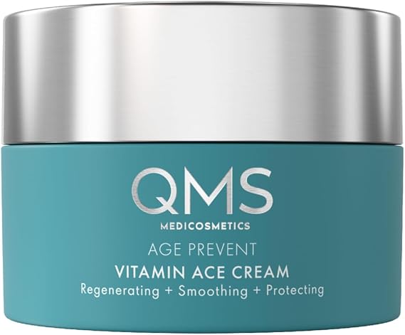 QMS Medicosmetics Age Prevent ACE Vitamin Cream – High Performance, All Round, Anti-Aging, Day + Night Moisturizer that Provides Moisture, Calms + Regenerates with Vitamins A, C + E – 1.69 oz
