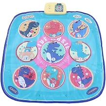 Dance Mat Foldable Music Challenge Levels Dinosaur Electronic Dance Pad for Children Toddler, Dance Mixer Rhythm Step Play Mat,Electronic Dance Pad, Built in Music