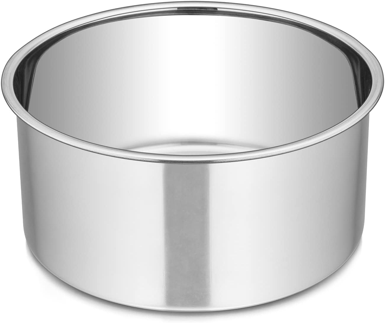 Homikit 6 Inch Deep Cake Tin, Stainless Steel Round Cake Pan Baking Mould, Ideal for ChristmasWeddingBirthday Layer Cakes, Seamless Design, Mirror Finished & Dishwasher Safe
