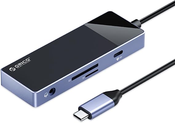 Orico Type-C PD100W 4K 30Hz HDMI 3.5mm Jak SD TF Kart Okuyucu 3 USB Portlu Hub Çoklayıcı