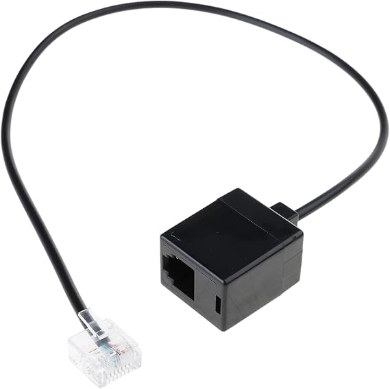Ethernet RJ45 8P8C to RJ11 6P4C Adapter Cable Office Converter Cord Male to Female RJ45 to RJ11 Converter Adapter Cable