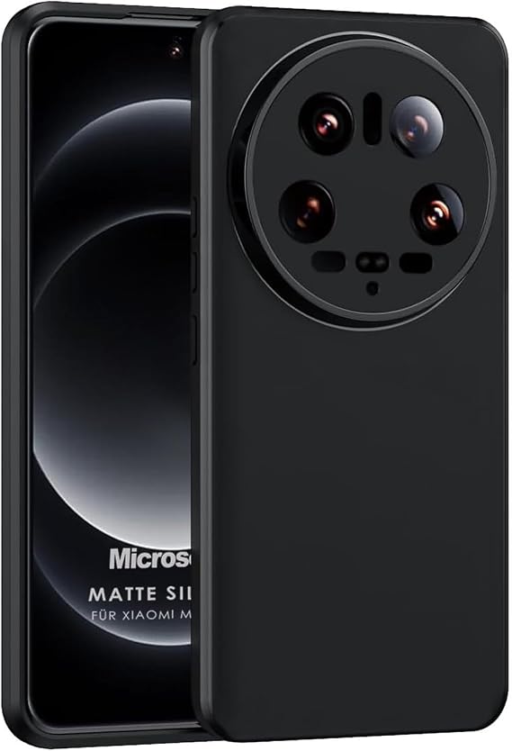 Microsonic Matte Silicone Xiaomi Mi 14 Ultra için Kılıf Siyah [Mi 14 Ultra ile Uyumlu Kılıf - Siyah]