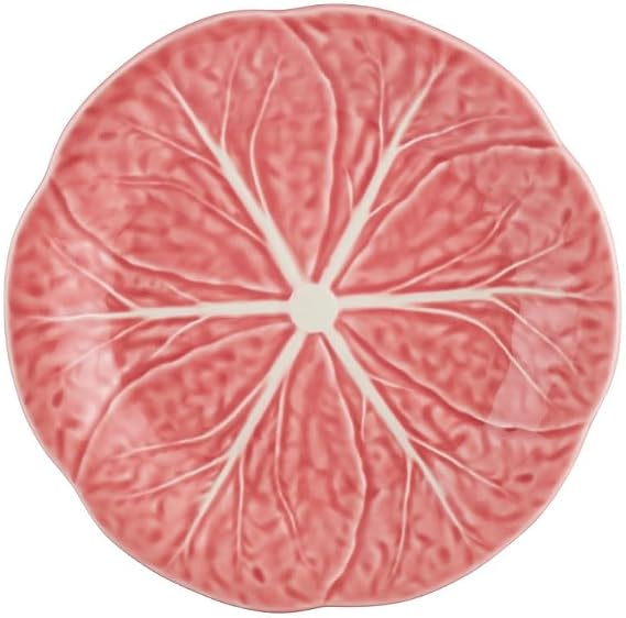 Bordallo Pinheiro Cabbage Pink Fruit/Dessert Plate, 7-Inch