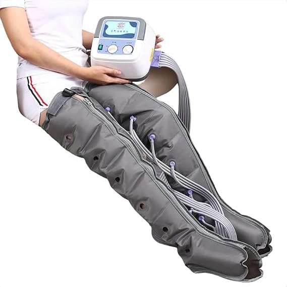 8 Cavity Pressotherapy Air Compression Leg Foot Massager, Timed and Adjustable Pressure,Air Compression Boots,for Lymphedema Circulation Swelling Relax Pain Relief