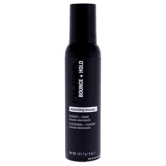 RUSK Volumizing Mousse, Bounce + Hold, Builds Long Lasting Volume, Increases Softness, Body, and Shine, 5 oz