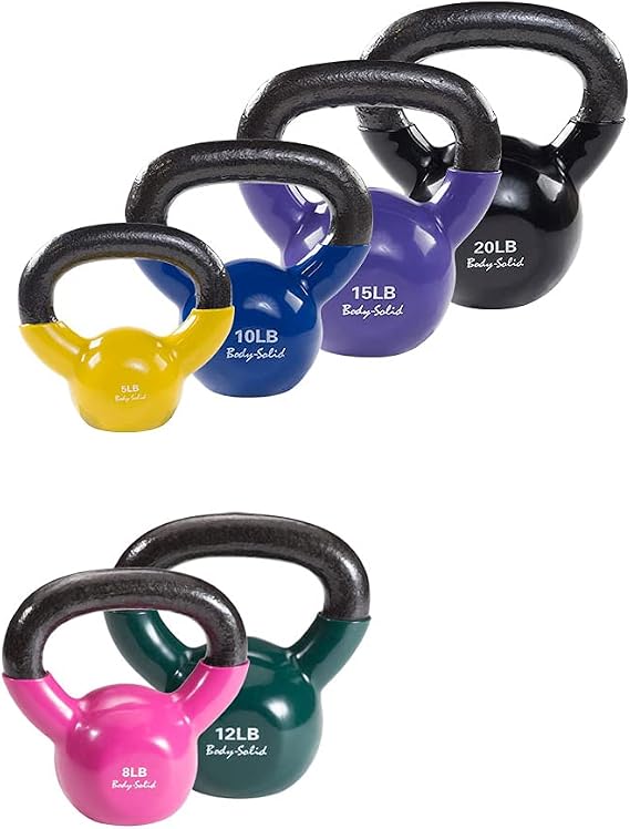 Body Solid Vinyl Coated Kettle Bell Set