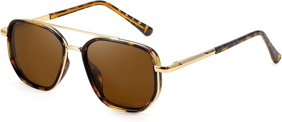 SODQW Polarized Aviator Sunglasses for Women UV400 Tangle Free Design