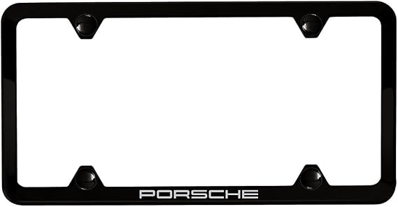 Porsche Slimline License Plate Holder in Black