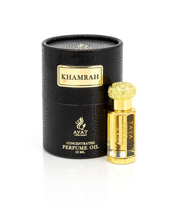 AYAT PERFUMES Perfume Extract 12ml | Pretty Bottle Packaged in an Elegant Box | Alcohol-Free Unisex Attar | Long Lasting Fragrance Oil | Arabian scent Made Designed in Dubai (Khamrah)