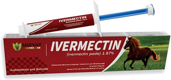Ivermectin Horse Paste 1.87% - Apple Flavor - 6g Tube - for Horses up to 1200 Pounds - 1 Pack