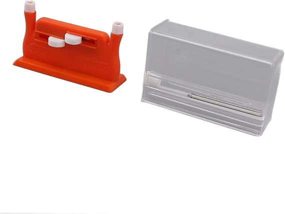 Automatic Thread Unit, Automatic Needle Threader Lightweight Plastic Sewing Accessories Labor Saving Safe for Needlework (Orange)