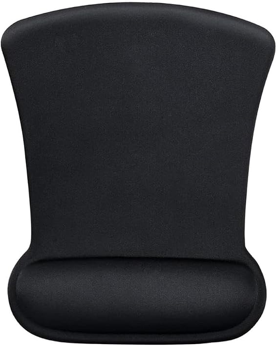 ErgoComfort Bilek Destekli Mouse Pad Ergonomik Mouse Altlığı Kaymaz Taban Bilek Koruyucu Bilgisayar Ofis Oyuncu Mousepad Siyah