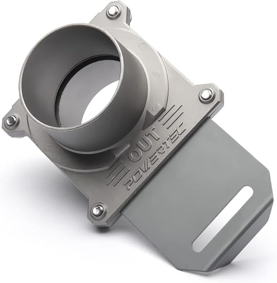 POWERTEC 70326 Blast Gate 4 Inch, w/Anti Clog and Air Leak Seal for Dust Collection