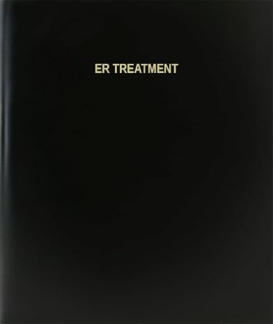 BookFactory Er Treatment Log Book/Journal/Logbook - 120 Page, 8.5''x11'', Black Hardbound (XLog-120-7CS-A-L-Black(Er Treatment Log Book))