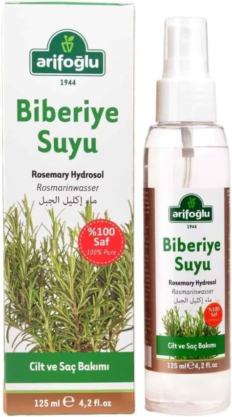 Arifoğlu Rosemary Water 125ml 100% Pure - Hair Strengthening and Hair Remover Spray, Natural Care Water | Arifoglu Rosemary Water 125ml - Hair Strengthening and Growth Spray, Natural Care Essence