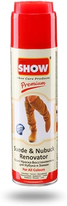 SHOW 250ml Suede Renovator Spray, 1 unit for suede & nubuck shoes and boots